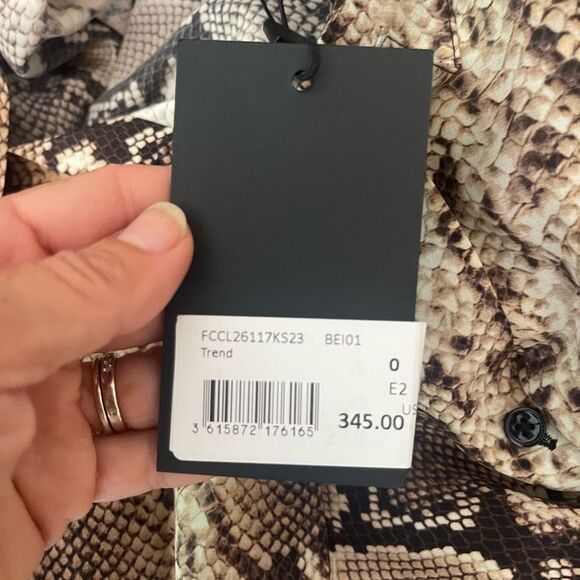 $345 The Kooples NWT Silk Snake Print Blouse - Picture 9 of 10